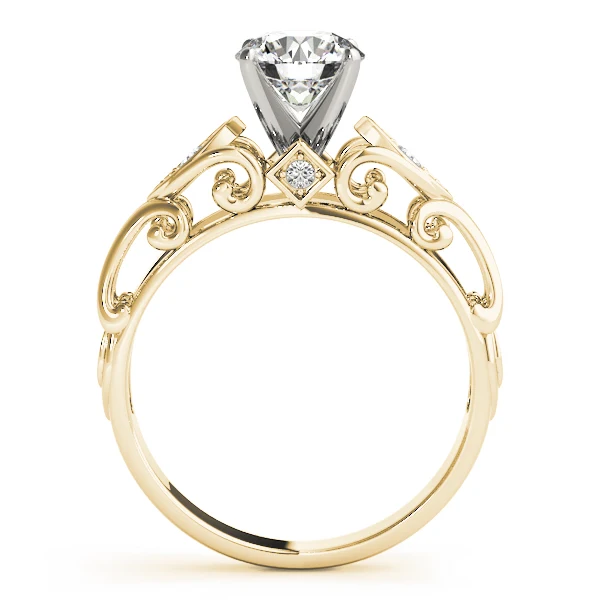 Vintage Filigree Lab Grown Diamond Solitaire Engagement Ring VS F 1.04 Carat 14K Gold - Image 4