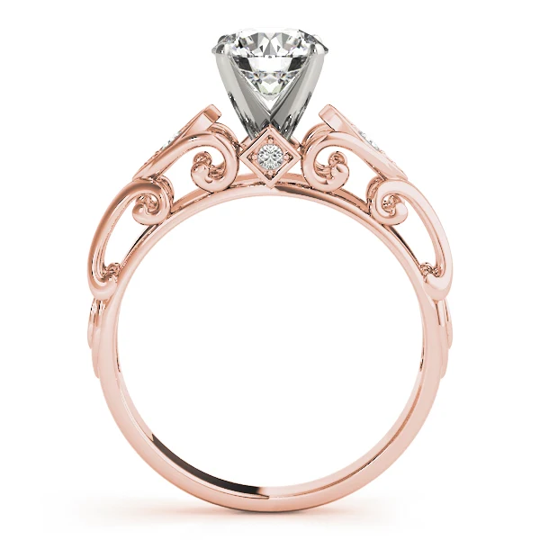 Vintage Filigree Lab Grown Diamond Solitaire Engagement Ring VS F 1.04 Carat 14K Gold - Image 5