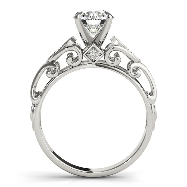 Vintage Filigree Lab Grown Diamond Solitaire Engagement Ring VS F 1.04 Carat 14K Gold - Image 6