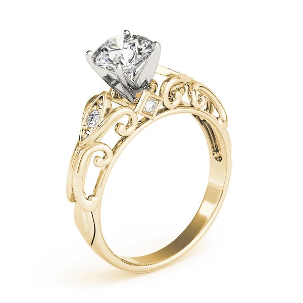 Vintage Filigree Lab Grown Diamond Solitaire Engagement Ring VS F 1.04 Carat 14K Gold - Image 7