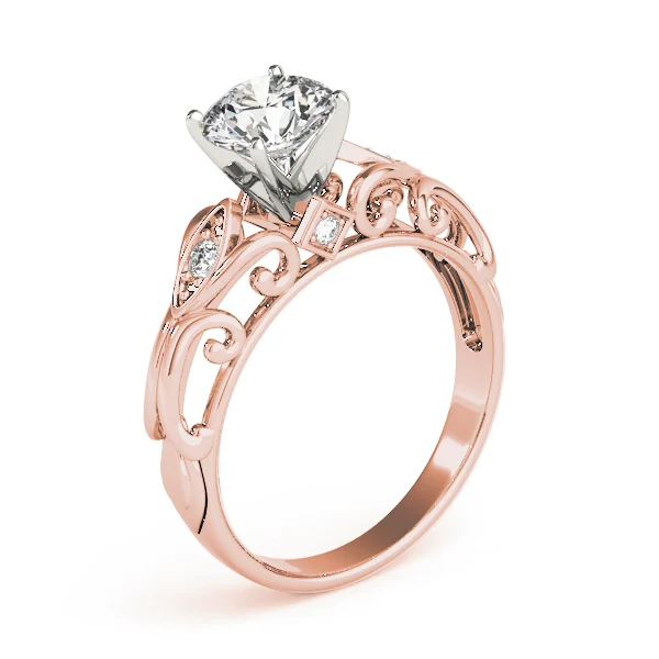 Vintage Filigree Lab Grown Diamond Solitaire Engagement Ring VS F 1.04 Carat 14K Gold - Image 8