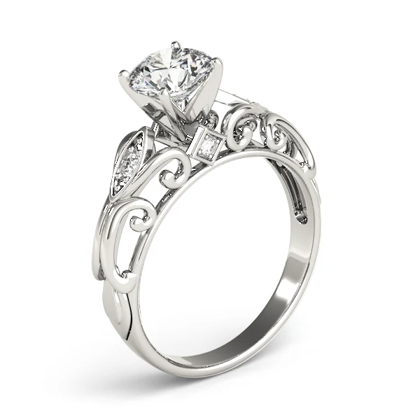 Vintage Filigree Lab Grown Diamond Solitaire Engagement Ring VS F 1.04 Carat 14K Gold - Image 9