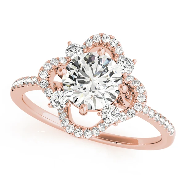 Vintage Floral Scalloped Lab Grown Diamond Halo Engagement Ring VS F 1.30 Carat Gold - Image 3