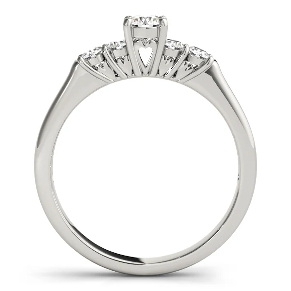 VS F 0.70 Ct Round Cut Lab Grown Diamond 14K Gold Engagement Ring with Heart Filigree - Image 6