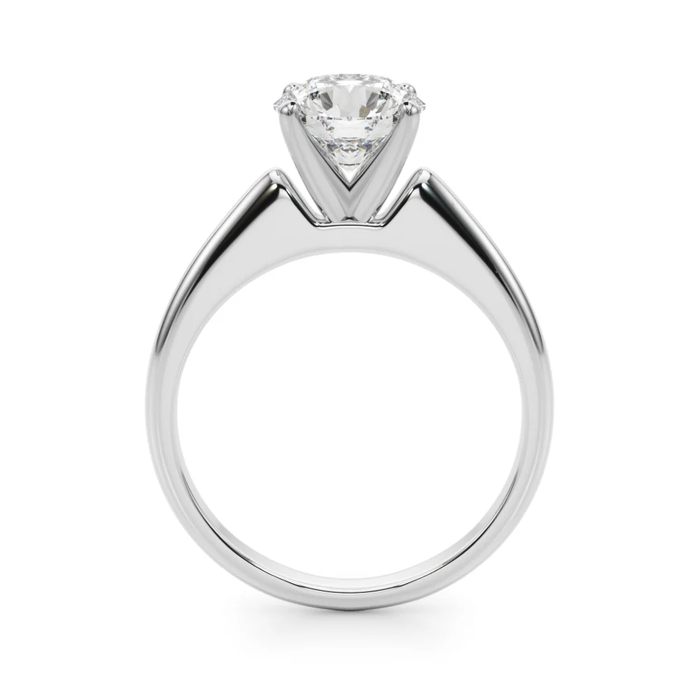 VS F 1.00-2.00 Carat Classic Round Cut Lab Grown Diamond Solitaire Engagement Ring For Women 14K Gold - Image 6
