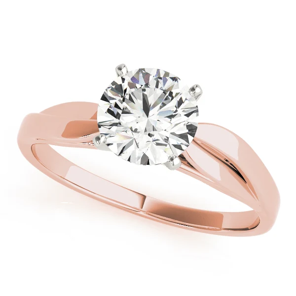VS F 1.00-2.00 Ct Round Brilliant Cut Lab Grown Diamond Twisted Bypass Solitaire Engagement Ring 14K Solid Gold - Image 3