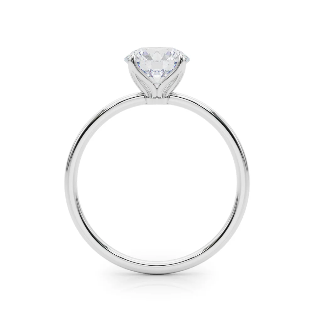 VS F 1.00-2.00 CT Round Lab Grown Diamond Petal Prong Tulip Solitaire Engagement Ring in 14K Gold - Image 10