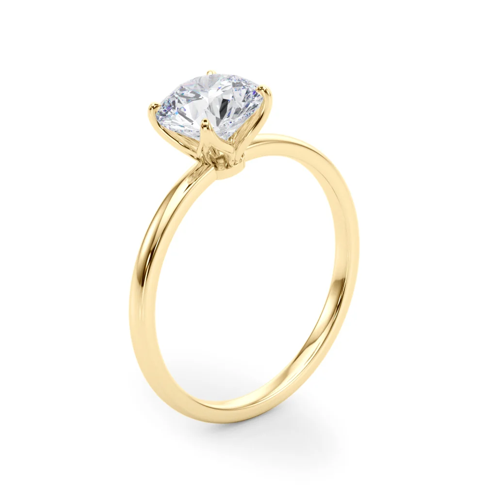 VS F 1.00-2.00 CT Round Lab Grown Diamond Petal Prong Tulip Solitaire Engagement Ring in 14K Gold - Image 7