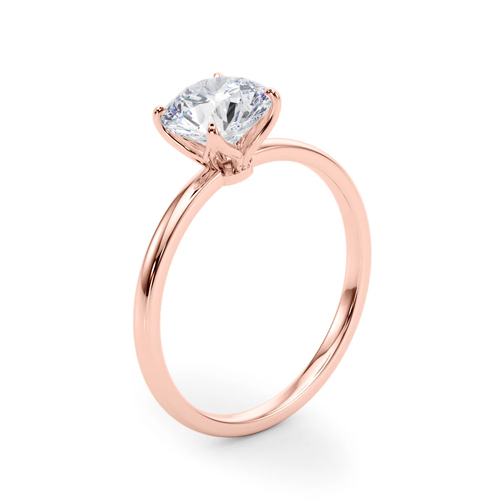 VS F 1.00-2.00 CT Round Lab Grown Diamond Petal Prong Tulip Solitaire Engagement Ring in 14K Gold - Image 8