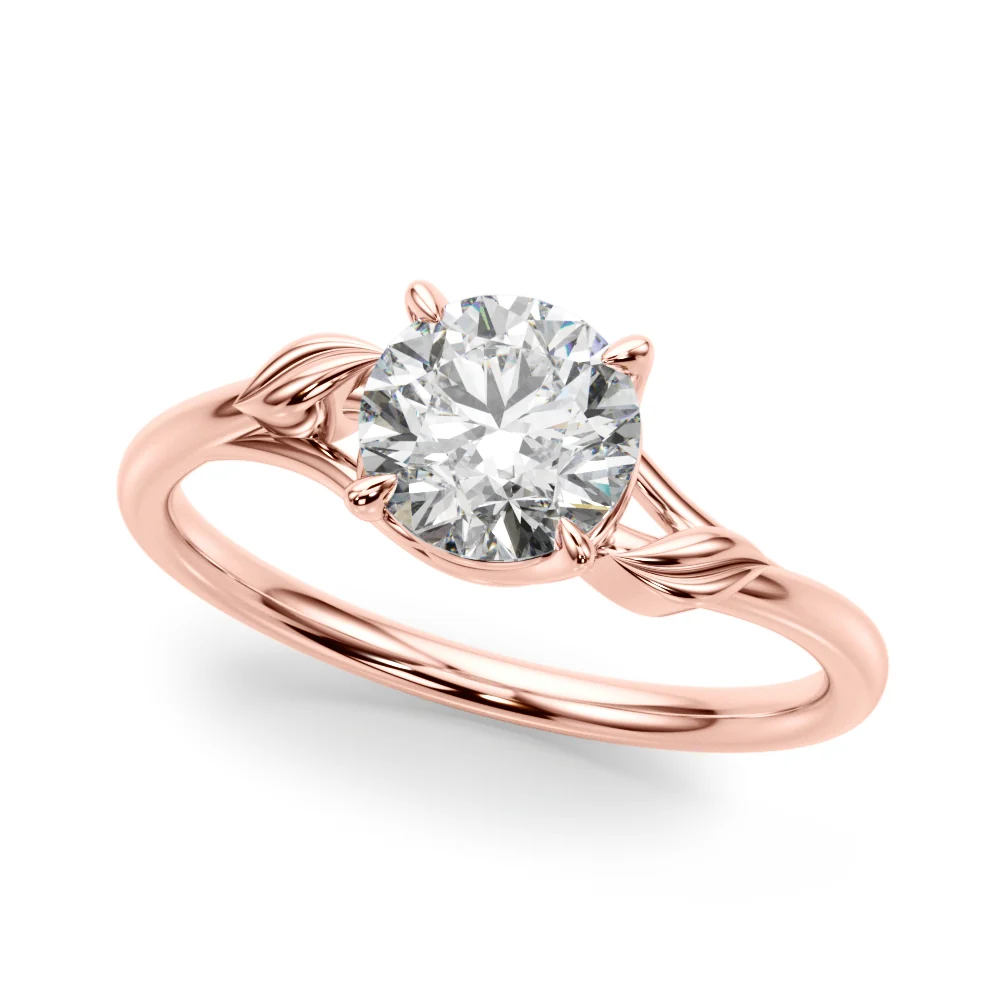 VS-F 1.00-3.00 Carat Lab Grown Diamond Designer Hidden Detail Solitaire Ring 14K Solid Gold - Image 2