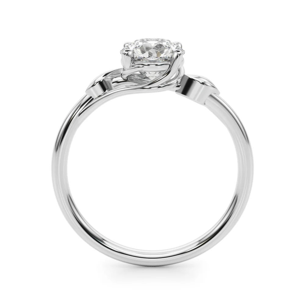 VS-F 1.00-3.00 Carat Lab Grown Diamond Designer Hidden Detail Solitaire Ring 14K Solid Gold - Image 4
