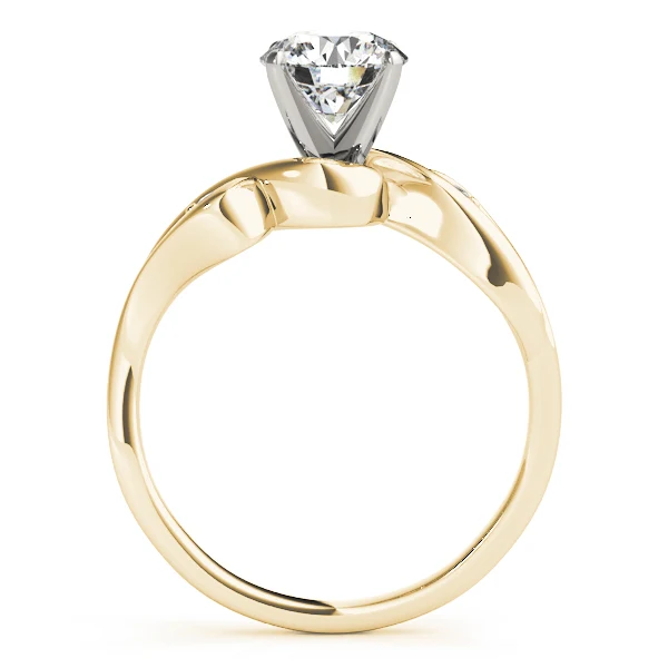 VS F 1.05Carat Round Cut Lab Grown Diamond Twisted Bypass Solitaire Engagement Ring in 14K Gold - Image 4
