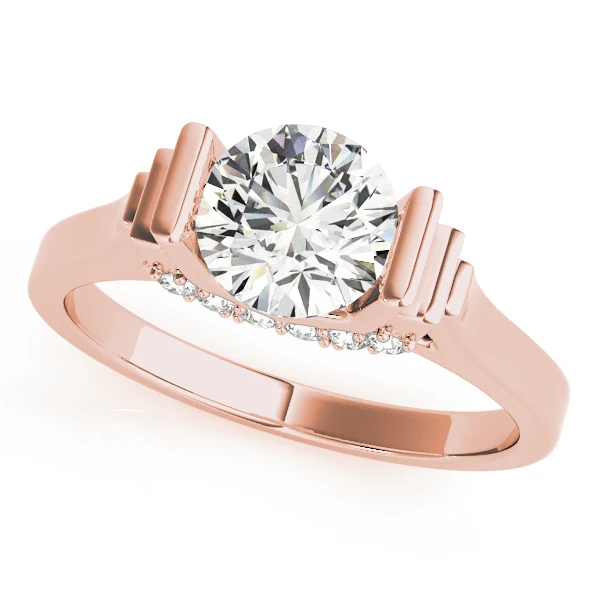 VS F 1.10 Carat Lab Grown Diamond Engagement Ring with Hidden Accents 14K Solid Gold - Image 3