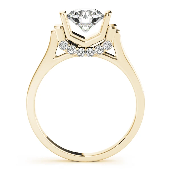 VS F 1.10 Carat Lab Grown Diamond Engagement Ring with Hidden Accents 14K Solid Gold - Image 4