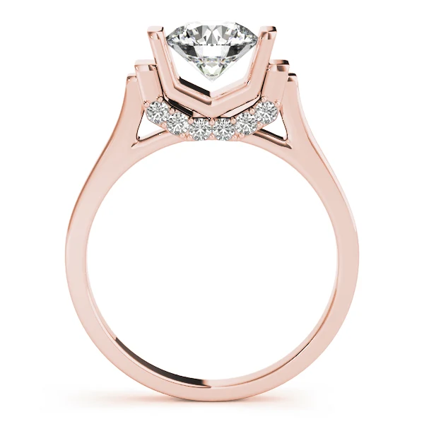 VS F 1.10 Carat Lab Grown Diamond Engagement Ring with Hidden Accents 14K Solid Gold - Image 5