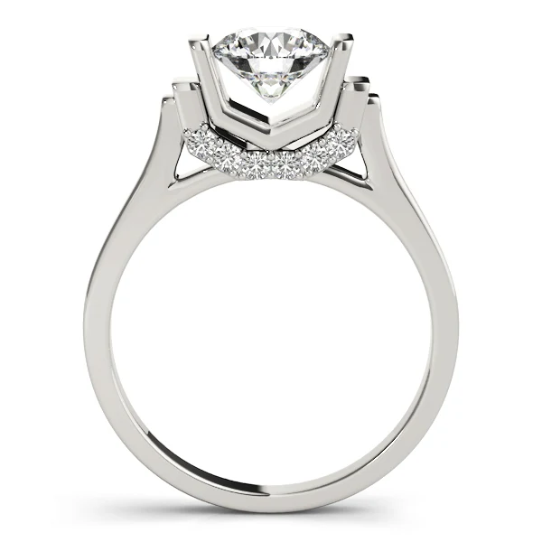VS F 1.10 Carat Lab Grown Diamond Engagement Ring with Hidden Accents 14K Solid Gold - Image 6