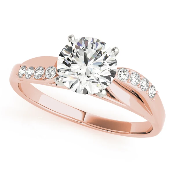 VS F 1.10 Carat Round Cut Lab Grown Diamond Twisted Criss Cross Engagement Ring For Women 14K Gold - Image 3