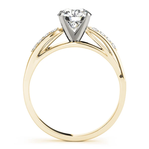 VS F 1.10 Carat Round Cut Lab Grown Diamond Twisted Criss Cross Engagement Ring For Women 14K Gold - Image 4