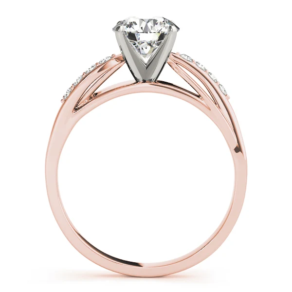 VS F 1.10 Carat Round Cut Lab Grown Diamond Twisted Criss Cross Engagement Ring For Women 14K Gold - Image 5