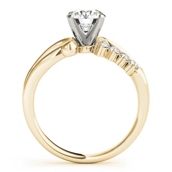 VS F 1.20 Carat Round Cut Lab Grown Diamond Bypass Split Shank Engagement Ring 14K Solid Gold - Image 4