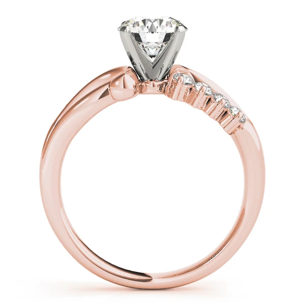 VS F 1.20 Carat Round Cut Lab Grown Diamond Bypass Split Shank Engagement Ring 14K Solid Gold - Image 5