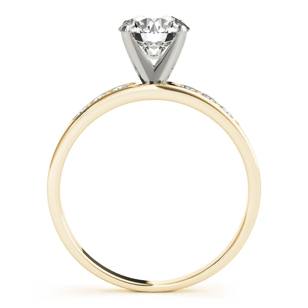 VS F 1.20Ct Round Lab Grown Diamond Engagement Ring Classic Accent Band 14K Solid Gold - Image 4
