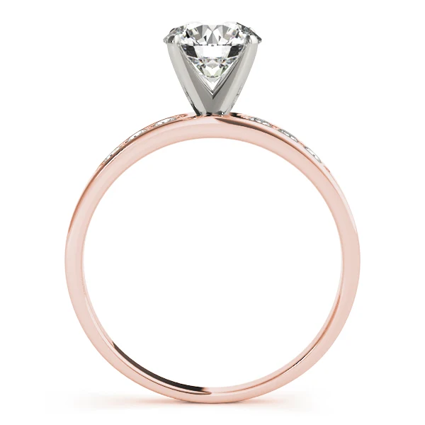 VS F 1.20Ct Round Lab Grown Diamond Engagement Ring Classic Accent Band 14K Solid Gold - Image 5