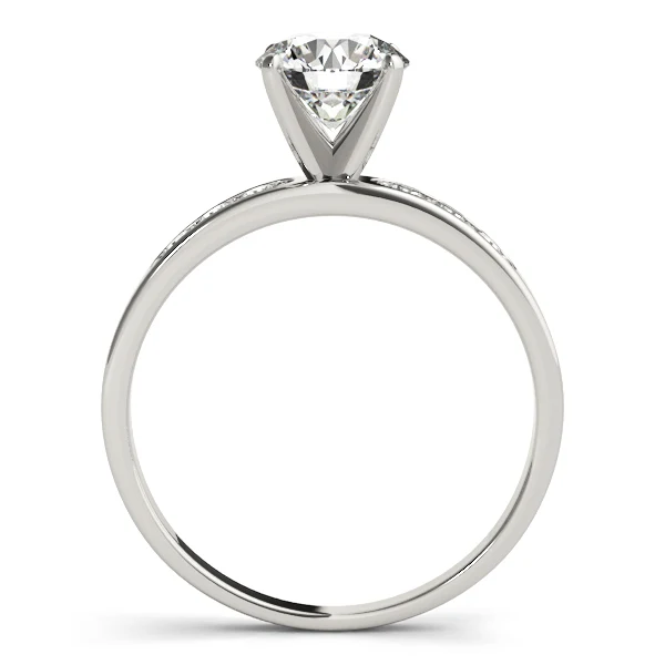 VS F 1.20Ct Round Lab Grown Diamond Engagement Ring Classic Accent Band 14K Solid Gold - Image 6
