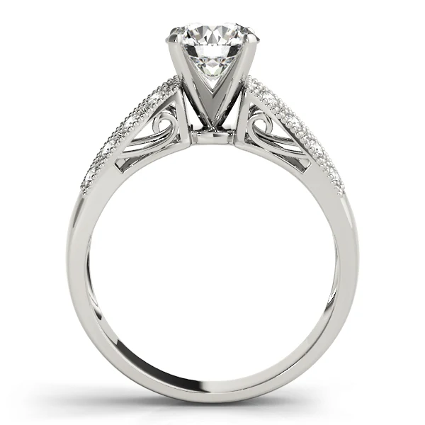 VS F 1.30 Carat Round Cut Lab Grown Diamond 14k Gold Solitaire Engagement Ring - Image 6