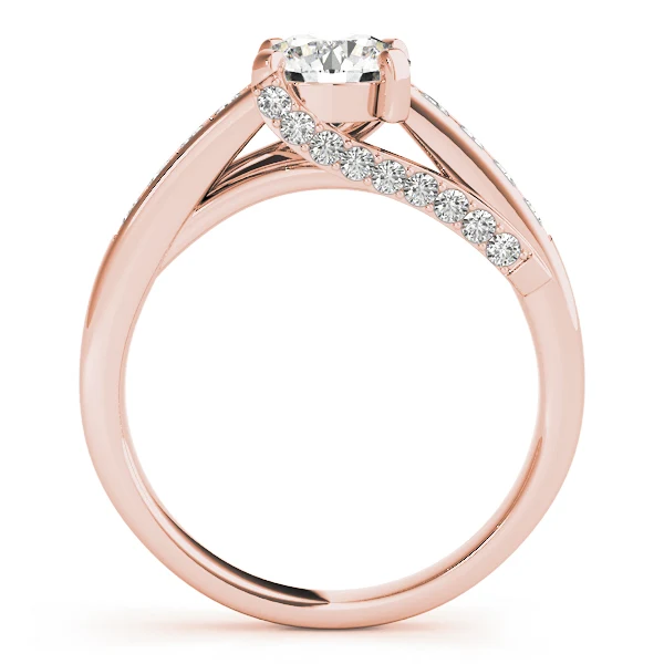 VS F 1.35 Carat Round Lab Grown Diamond Cross Bypass Engagement Ring For Women 14K Gold - Image 5