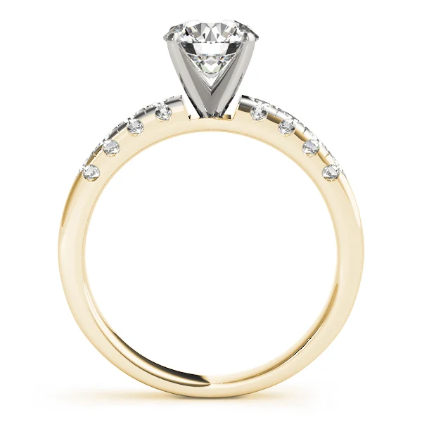 VS F 1.40 Ct Round Lab Grown Diamond Scalloped Pavé Cathedral Engagement Ring 14K Gold - Image 4