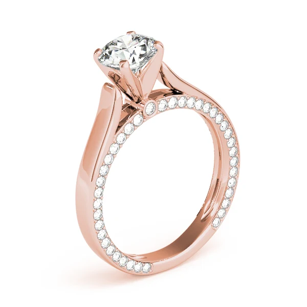 VS F 1.55 Carat Lab Grown Diamond Cathedral Solitaire Anniversary Ring Gold - Image 5