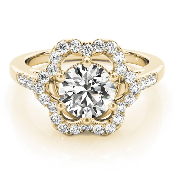 VS F 1.55 Carat Vintage Floral Halo Lab Grown Diamond Engagement Ring Prong Set 14K White Gold - Image 11