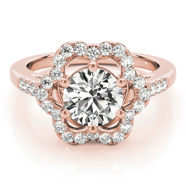 VS F 1.55 Carat Vintage Floral Halo Lab Grown Diamond Engagement Ring Prong Set 14K White Gold - Image 12