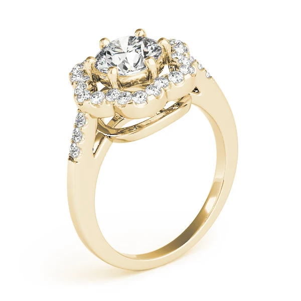 VS F 1.55 Carat Vintage Floral Halo Lab Grown Diamond Engagement Ring Prong Set 14K White Gold - Image 4