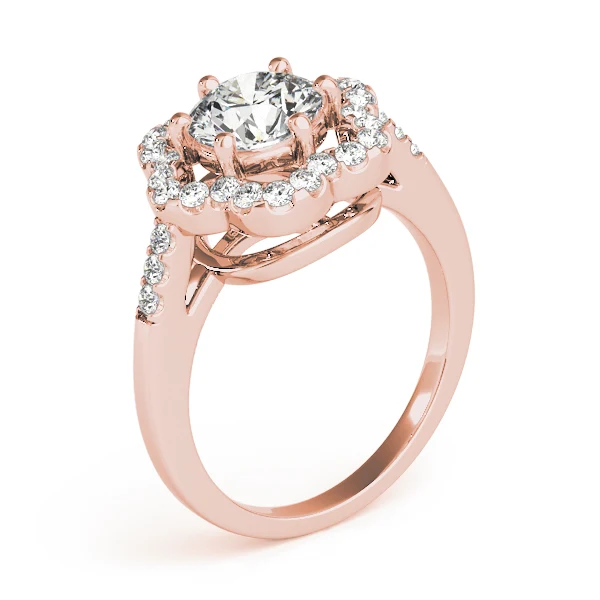 VS F 1.55 Carat Vintage Floral Halo Lab Grown Diamond Engagement Ring Prong Set 14K White Gold - Image 5
