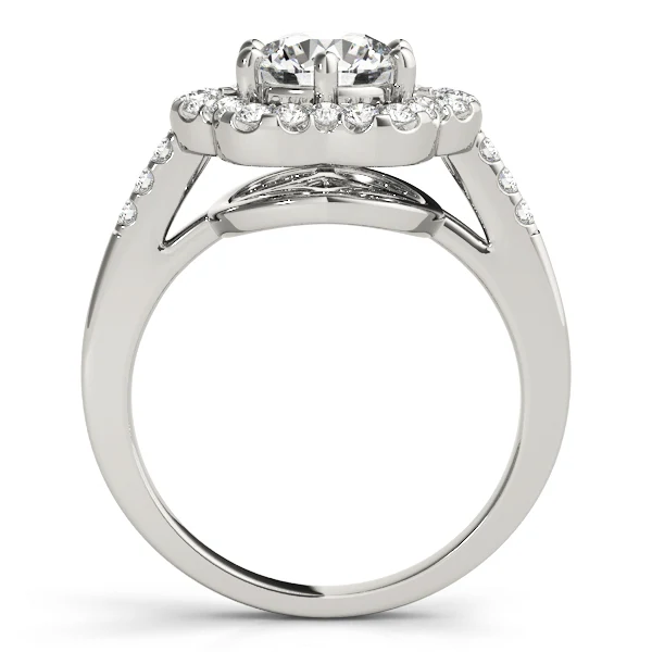 VS F 1.55 Carat Vintage Floral Halo Lab Grown Diamond Engagement Ring Prong Set 14K White Gold - Image 9