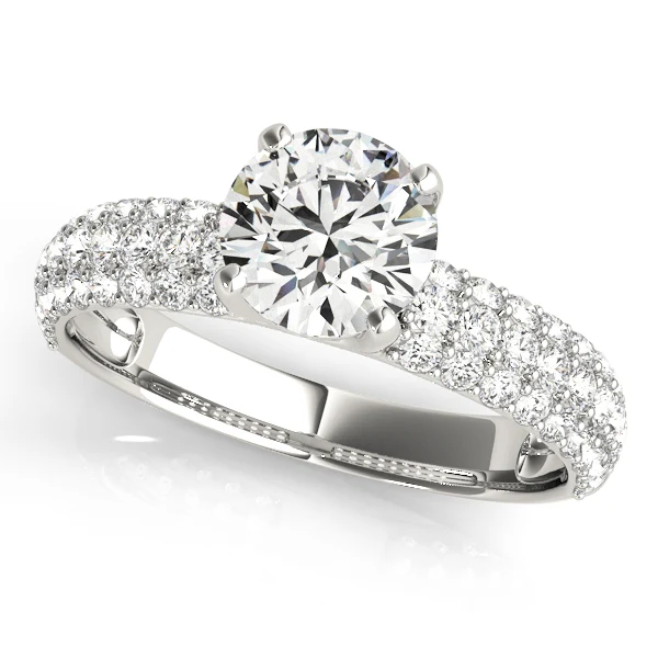 VS F 1.65-2.65 Carat Round Lab Grown Diamond Multi-Row Engagement Wedding Ring 14K Yellow Gold - Image 2
