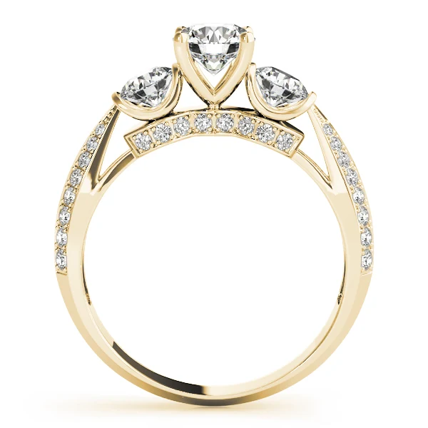 VS/F 1.65Ct 14k White Yellow Rose Gold Hidden Halo Lab Grown Genuine Diamond 3 Stone Ring Band - Image 4