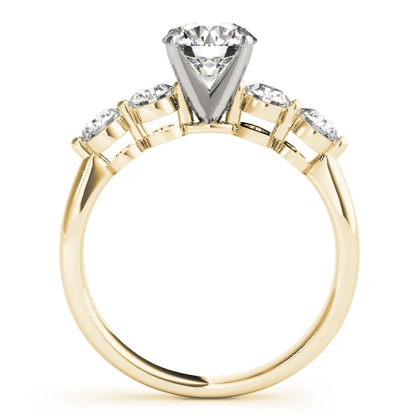 VS F 1.80-2.20 Carat Brilliant Round Lab Grown Diamond Shared Prong Engagement Ring 14K Gold - Image 4