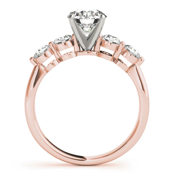 VS F 1.80-2.20 Carat Brilliant Round Lab Grown Diamond Shared Prong Engagement Ring 14K Gold - Image 5