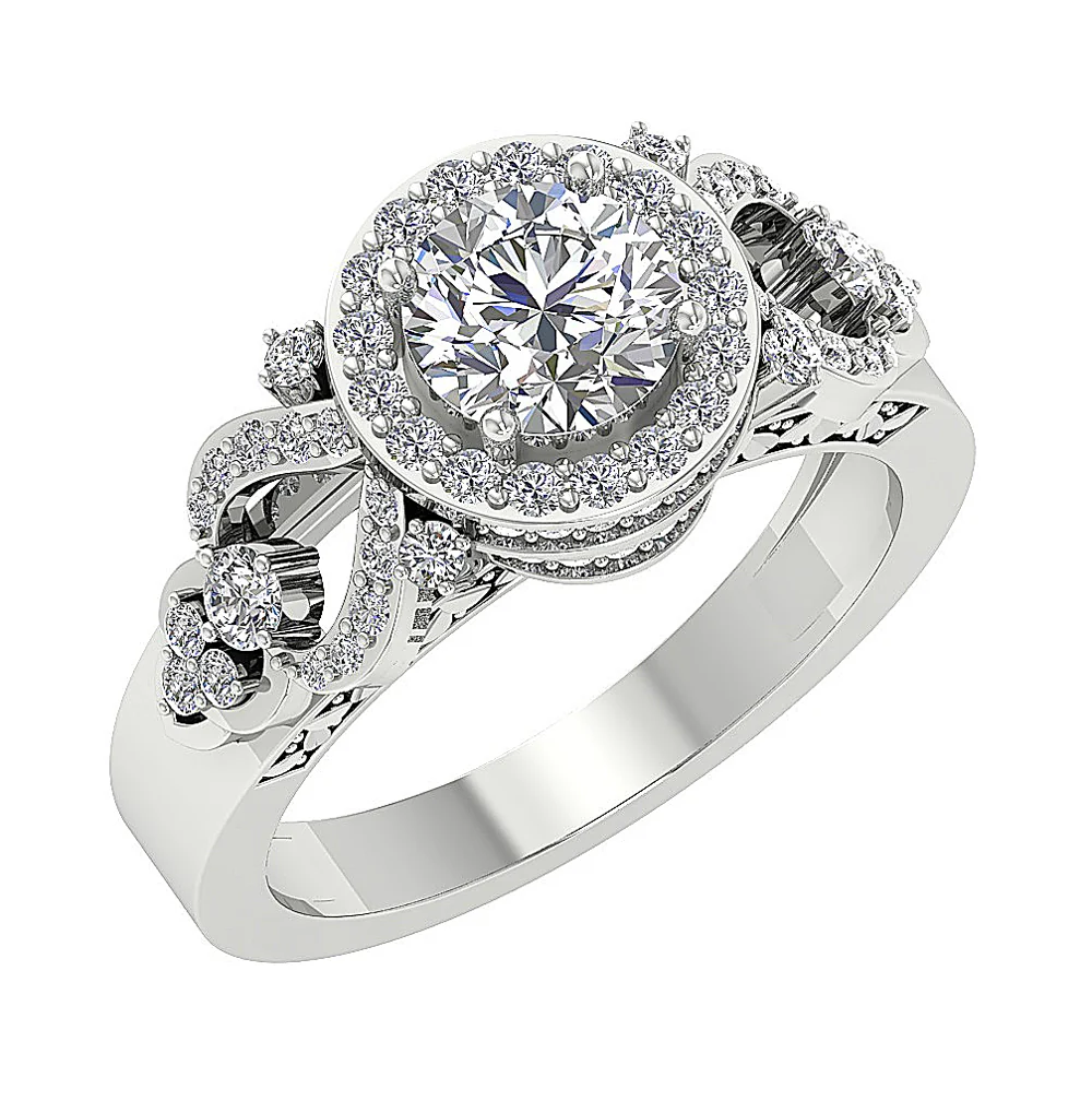 VS F 1.80Ct Round Brilliant Cut Lab Grown Diamond Solitaire Engagement Ring