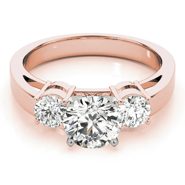 VS/F 2.00Ct Lab Grown Round Cut Diamond 3 Stone Ring 14k White Yellow Rose Gold - Image 11