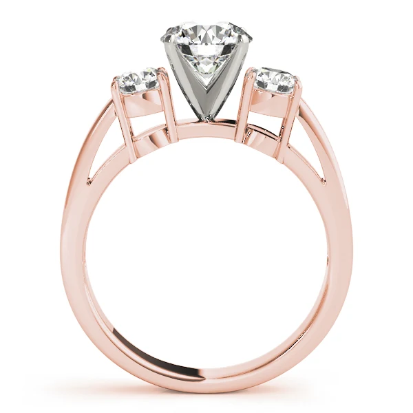 VS/F 2.00Ct Lab Grown Round Cut Diamond 3 Stone Ring 14k White Yellow Rose Gold - Image 5