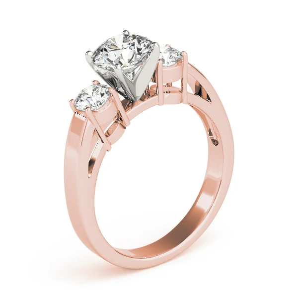 VS/F 2.00Ct Lab Grown Round Cut Diamond 3 Stone Ring 14k White Yellow Rose Gold - Image 8