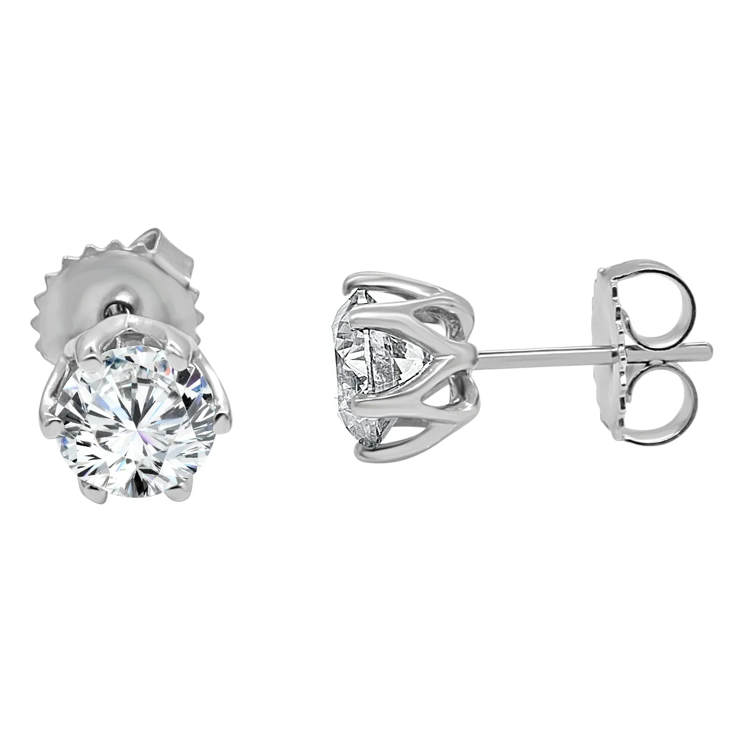 VS F 3.00-4.00 Carat Beautiful Solitaire Stud Earring Lab Grown Diamond 14K Solid Gold - Image 6