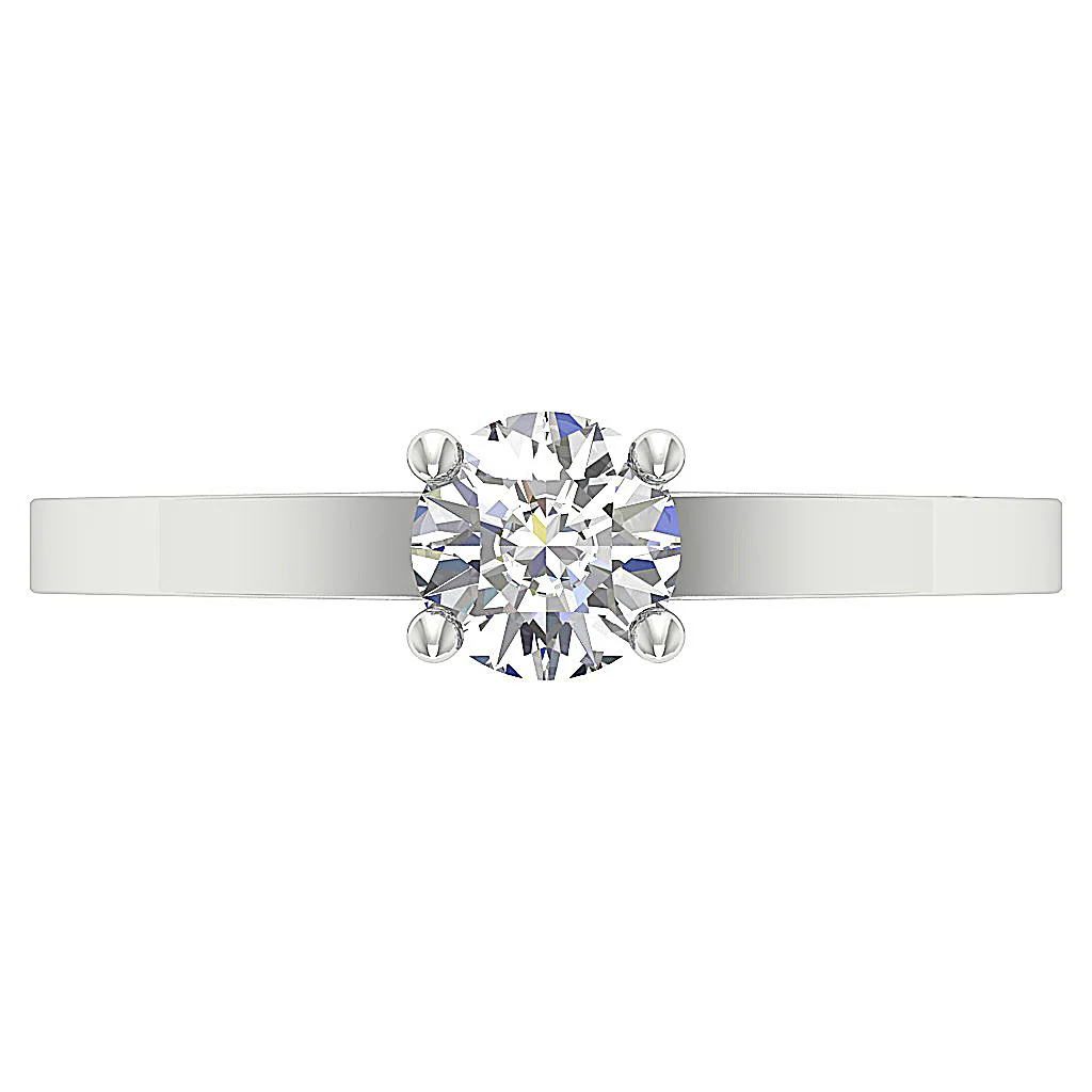 VS F 3.00-4.00 Carat Solitaire Lab Grown Round Cut Diamond Engagement Ring 14K Solid Gold - Image 6