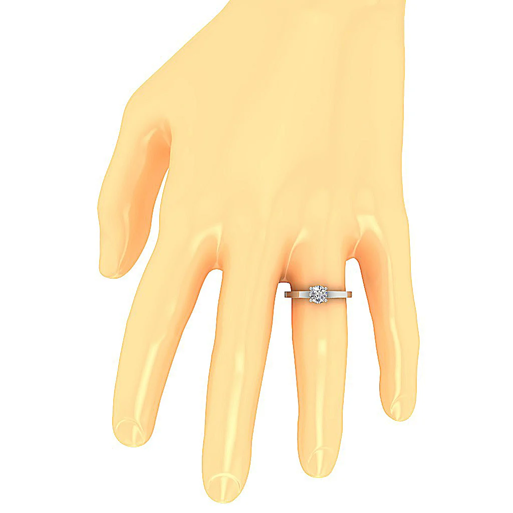 VS F 3.00-4.00 Carat Solitaire Lab Grown Round Cut Diamond Engagement Ring 14K Solid Gold - Image 7