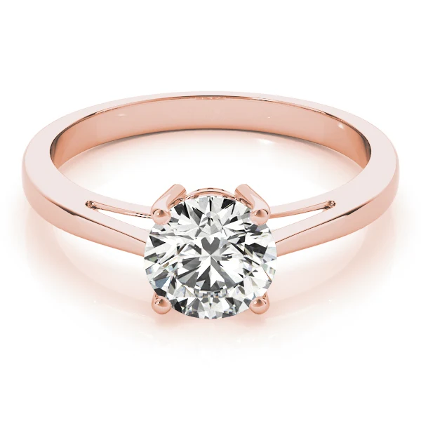 VS-F Lab Grown Diamond 1.00-4.00 Carat Soliatire Engagement Ring 14K Rose Gold 4 Prong Set - Image 12