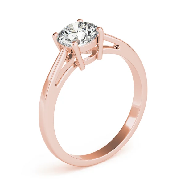 VS-F Lab Grown Diamond 1.00-4.00 Carat Soliatire Engagement Ring 14K Rose Gold 4 Prong Set - Image 6